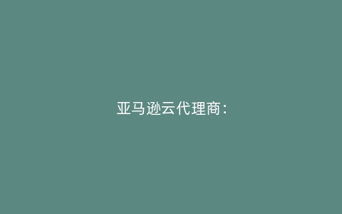 亚马逊云代理商：购物网站推广